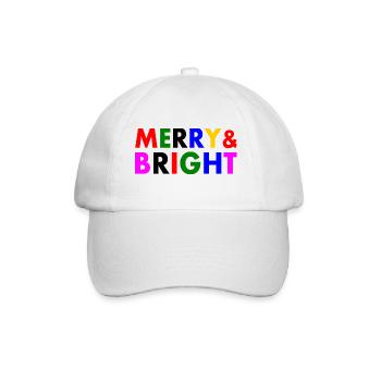 Merry and bright - Baseballkappe - Weiß/Weiß - Vorne