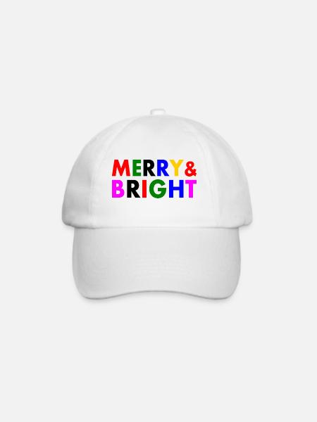 Merry and bright - Baseballkappe - Weiß/Weiß
