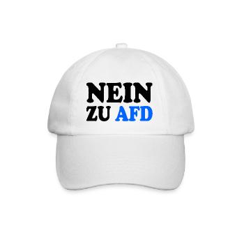 Nein zu afd - Baseballkappe - Weiß/Weiß - Vorne
