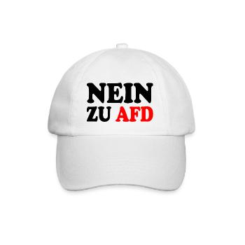 Nein zu afd - Baseballkappe - Weiß/Weiß - Vorne