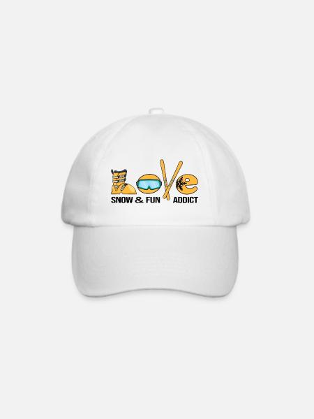 ski pistensau alpin shihase ski-love - Baseballkappe - Weiß/Weiß