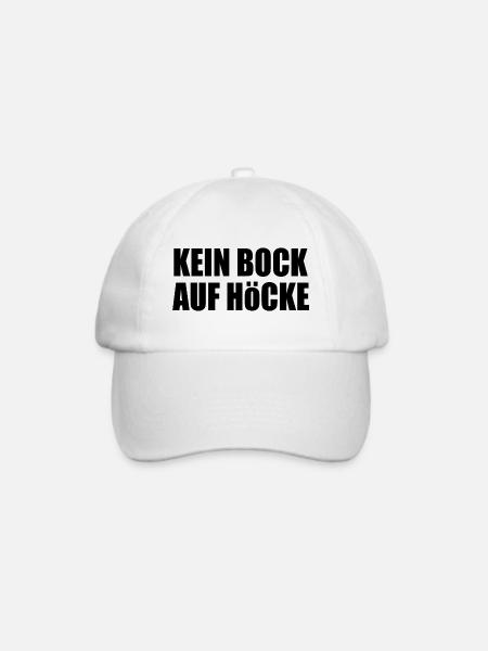 kein bock auf höcke - Baseballkappe - Weiß/Weiß