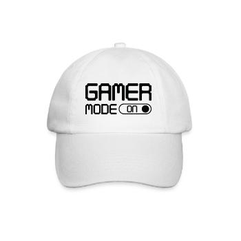 Gamer-Modus Ein - Baseballkappe - Weiß/Weiß - Vorne