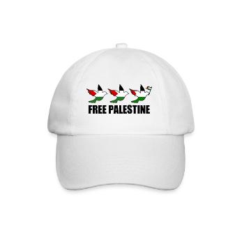Free palestine - Baseballkappe - Weiß/Weiß - Vorne