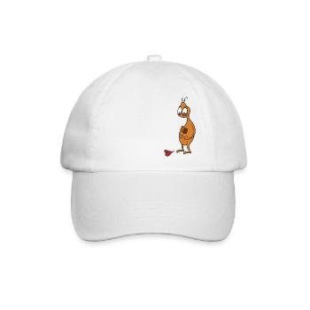 Trauriges Herz - Baseballkappe - Weiß/Weiß - Vorne