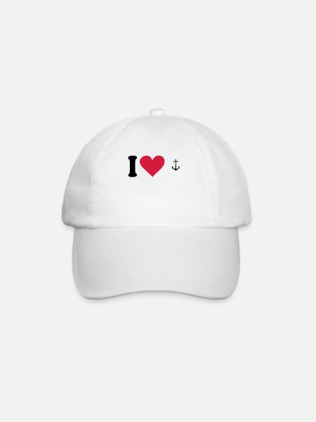 Anker - Baseballkappe - Weiß/Weiß