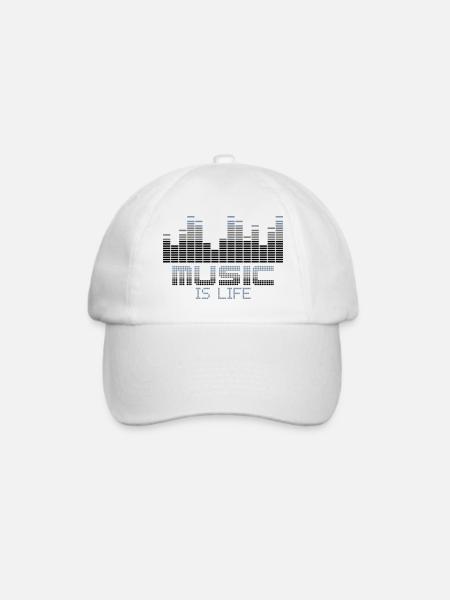 Musik ist Leben-Equalizer - Baseballkappe - Weiß/Weiß