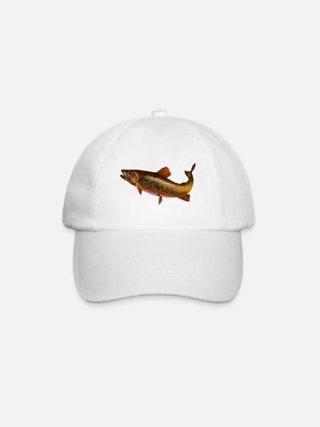 Fisch - Baseballkappe - Weiß/Weiß