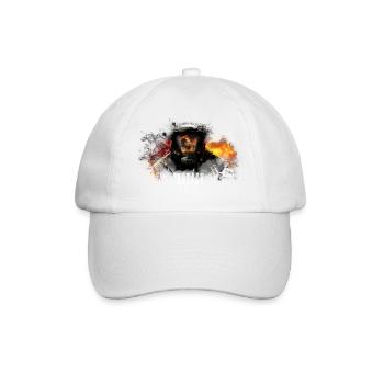 Motiv Protect your City für dunklen Untergrund - Baseballkappe - Weiß/Weiß - Vorne