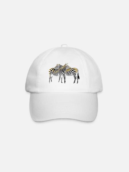Zebra - Baseballkappe - Weiß/Weiß