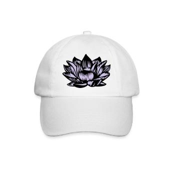 Lotusblume - Baseballkappe - Weiß/Weiß - Vorne