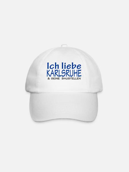 Karlsruhe - Baseballkappe - Weiß/Weiß