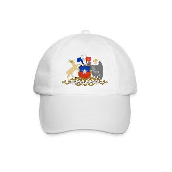 Nationalwappen von Chile - Baseballkappe - Weiß/Weiß - Vorne