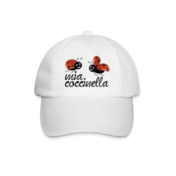 Marienkäfer mit meinem Text Marienkäfer - Baseballkappe - Weiß/Weiß - Vorne