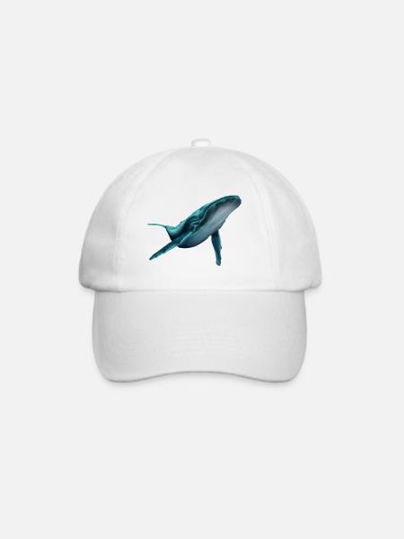 Wal - Baseballkappe - Weiß/Weiß