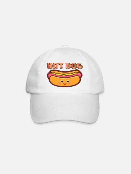 HOT DOG - Baseballkappe - Weiß/Weiß