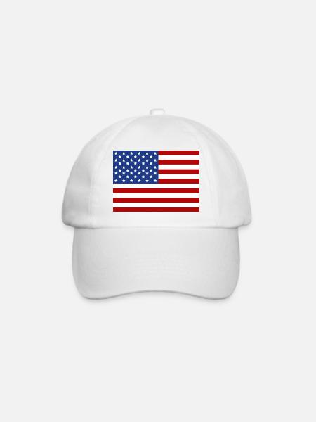 usa - Baseballkappe - Weiß/Weiß