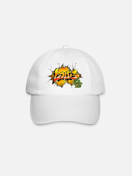 Louis Graffiti - Baseballkappe - Weiß/Weiß