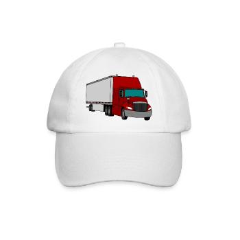 truck lkw lastwagen fahrzeuge bau lastkraftwagen3 - Baseballkappe - Weiß/Weiß - Vorne