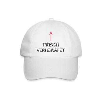 Frisch verheiratet Flitterwochen Hochzeitsreise - Baseballkappe - Weiß/Weiß - Vorne