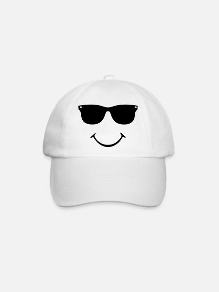smiley face - Baseballkappe - Weiß/Weiß