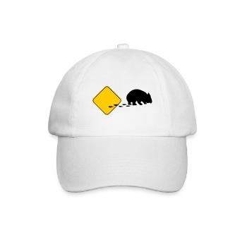Wombat, Break out !!! - Baseballkappe - Weiß/Weiß - Vorne