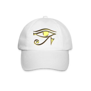 Auge des Horus, Horusauge, Schutzsymbol, Ägypten - Baseballkappe - Weiß/Weiß - Vorne