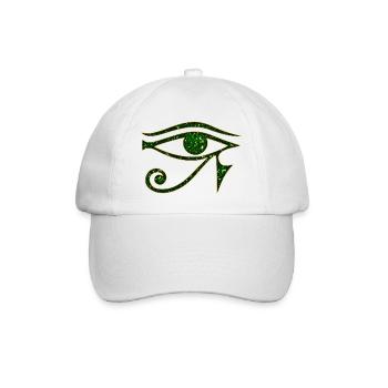 Auge des Horus, Horusauge, Ägypten, Schutzsymbol - Baseballkappe - Weiß/Weiß - Vorne