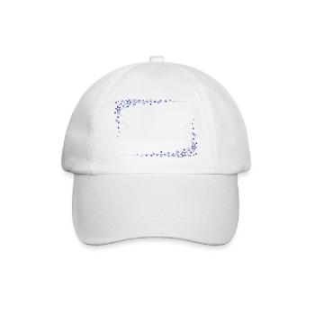 Sternrahmen Blau - Baseballkappe - Weiß/Weiß - Vorne