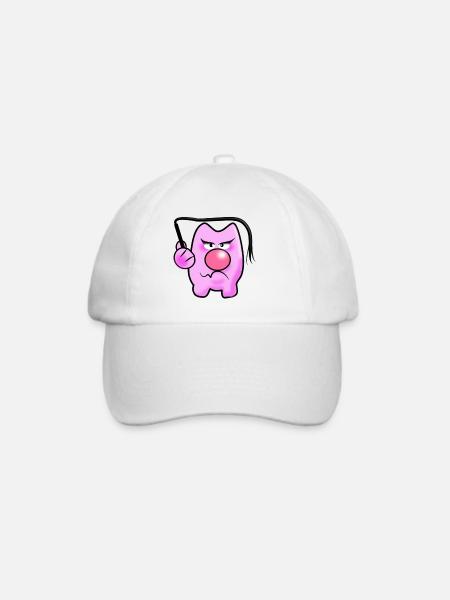 Peitschen Schwein - Baseballkappe - Weiß/Weiß