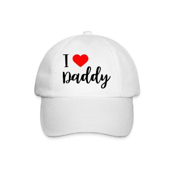 i love daddy - Baseballkappe - Weiß/Weiß - Vorne