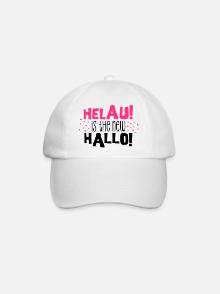 Fasching - Karneval - Fastnacht - Helau - 2C - Baseballkappe - Weiß/Weiß
