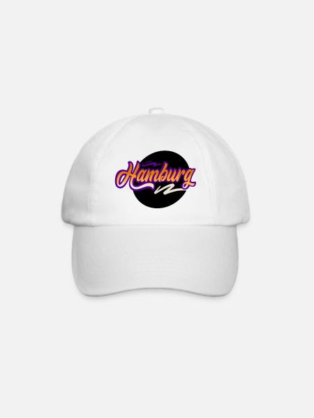 Hamburg - Baseballkappe - Weiß/Weiß