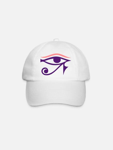 auge - Baseballkappe - Weiß/Weiß