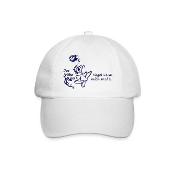 Früher Vogel - Baseballkappe - Weiß/Weiß - Vorne