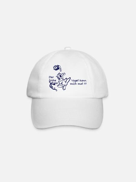 Früher Vogel - Baseballkappe - Weiß/Weiß