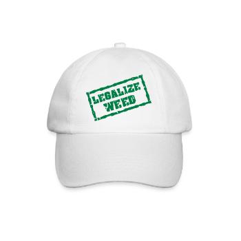 Legalize Weed - Baseballkappe - Weiß/Weiß - Vorne