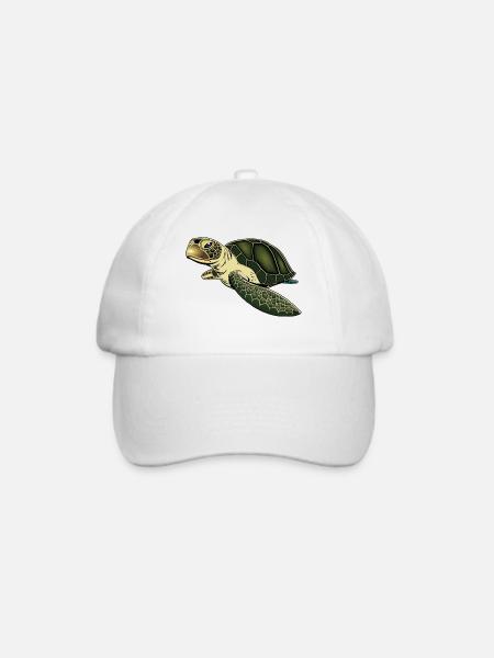 Turtle - Baseballkappe - Weiß/Weiß