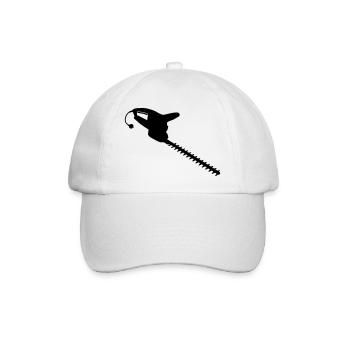 Elektro-Heckenschere_e1 - Baseballkappe - Weiß/Weiß - Vorne