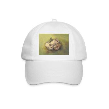 Kaninchen Rudel - Baseballkappe - Weiß/Weiß - Vorne
