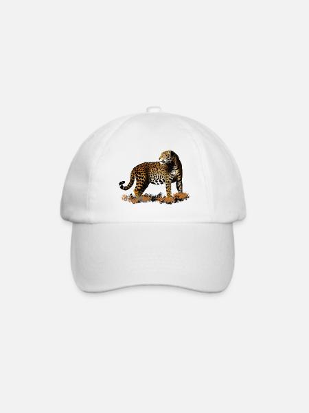 Leopard - Baseballkappe - Weiß/Weiß