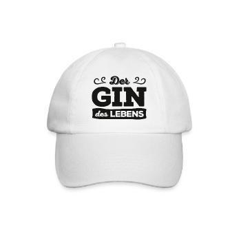 Der Gin des Lebens T-Shirt - Baseballkappe - Weiß/Weiß - Vorne