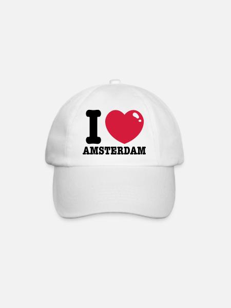 amsterdam - Baseballkappe - Weiß/Weiß