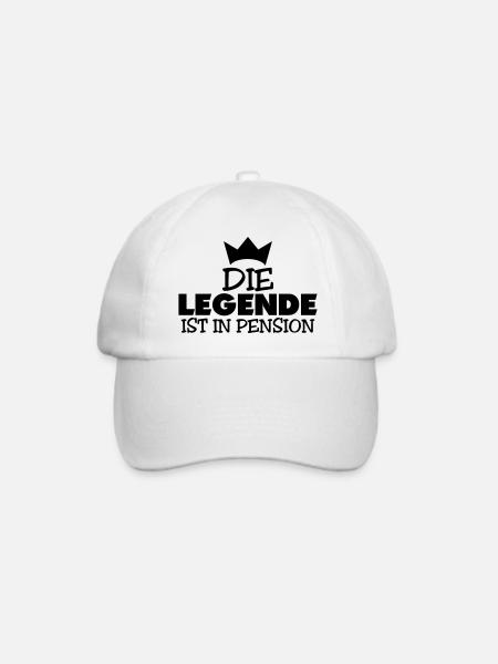 die legende ist in pension - Baseballkappe - Weiß/Weiß