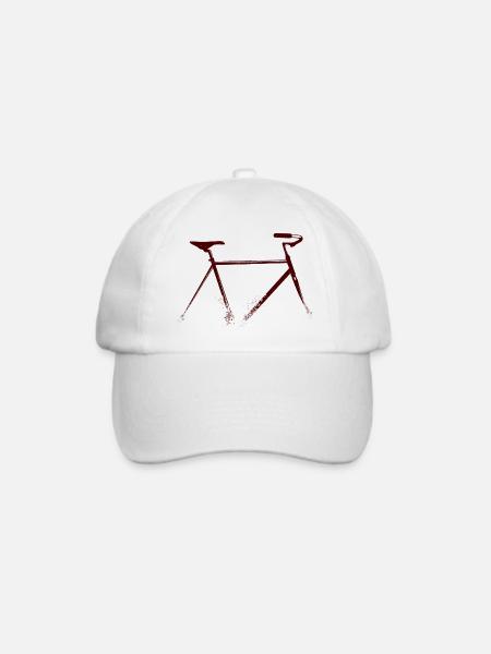 beunruhigtes Vintages Fahrrad - Baseballkappe - Weiß/Weiß