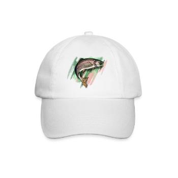 Forelle - Baseballkappe - Weiß/Weiß - Vorne