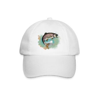 Forelle - Baseballkappe - Weiß/Weiß - Vorne