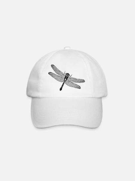 Libelle - Baseballkappe - Weiß/Weiß