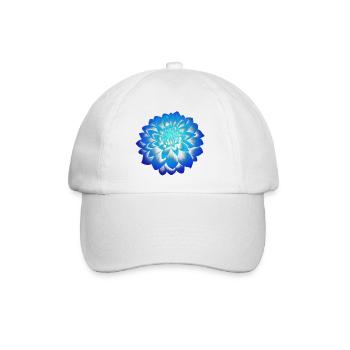 Pfingstrose blau - Baseballkappe - Weiß/Weiß - Vorne