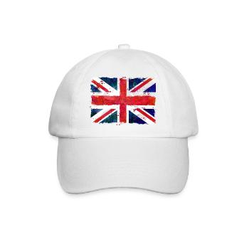 Union Jack - UK Flag - Baseballkappe - Weiß/Weiß - Vorne
